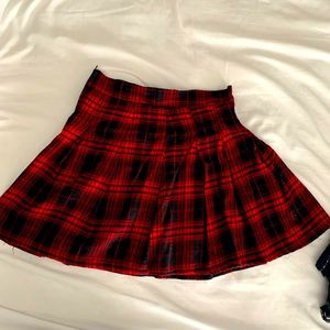 Pleated mini skirt